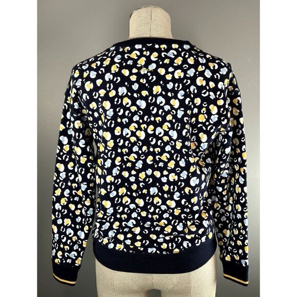 Joules Presley Slim Sweatshirt in Navy Leopard Size 4 - Picture 4 of 5